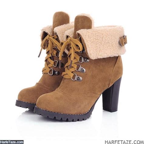 نیم بوت پاشنه بلند | مدل جدید نیم بوت پاشنه بلند دخترانه و زنانه شیک ...