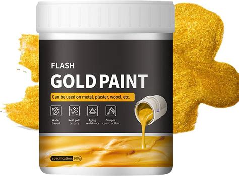 Amazon | Liquid Gold Paint, Paint, Fast Drying Gold Paint, 300g Gold Paint, Metal Plaster Wood ...