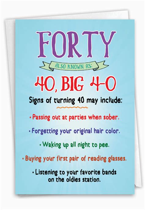 Turning 40 Humorous Quotes 40th Birthday SVG Forty Birthday SVG