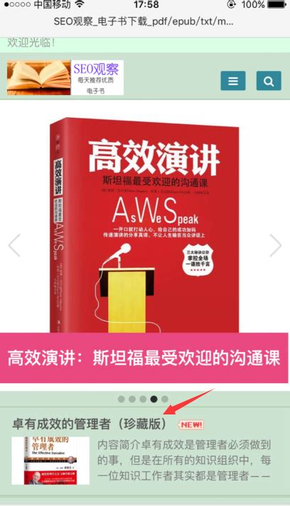 手机端下载方法及说明 - SEO观察_电子书下载_pdf/epub/txt/mobi电子书在线看