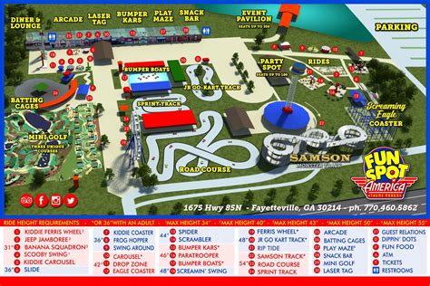 Atlanta Park Map - Fun Spot America Atlanta