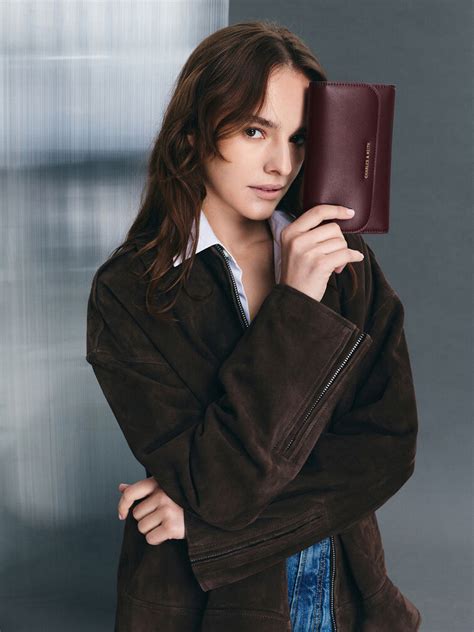 Wineberry Red Octavia Front Flap Long Wallet - Wineberry Red - Wallets ...