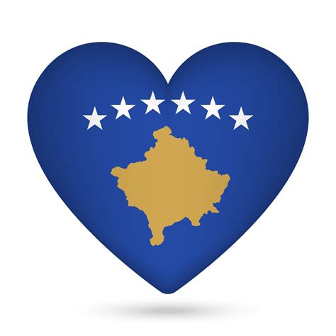 Kosovo flag in heart shape. Vector illustration. 22924322 Vector Art at Vecteezy