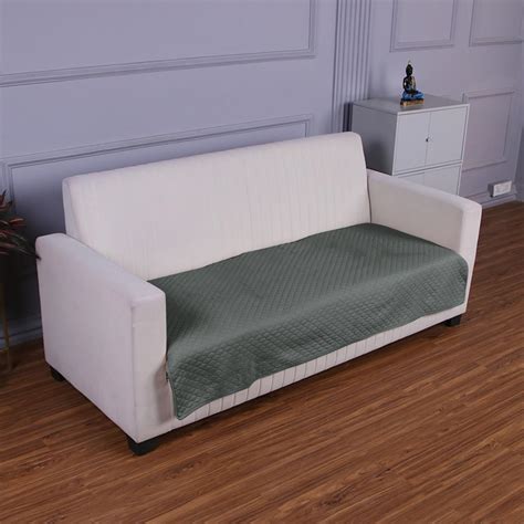 HOKIPO Quilted Sofa Cover Mat for 3 Seater Sofa, Grey (IN-723-GRY ...