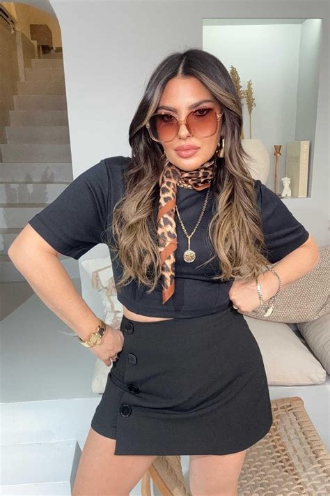 Black Button Detail Cotton Mini Skort with Cover - Sohotique By P ...