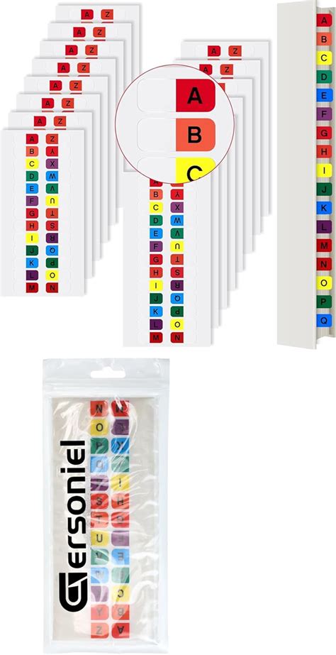 Gersoniel A-Z Tab Dividers for 3 Ring Binders Multicolor Tabs India | Ubuy