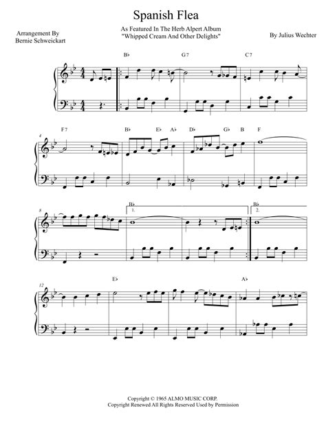 Spanish Flea (arr. Bernie Schweickart) by Herb Alpert & The Tijuana ...