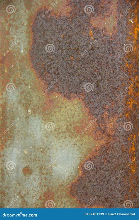 On the Old Zinc Corrode with Rust. Stock Image - Image of plate, grunge ...