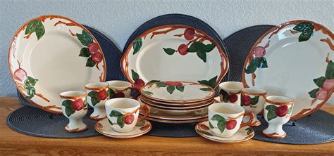 Antique Franciscan Apple Pattern 21 Piece Gorgeous Dinnerware With Four ...