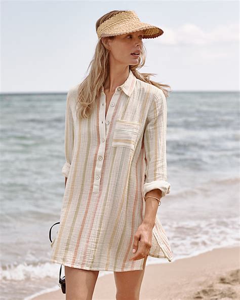 Popover Cotton Gauze Cover-Up | Garnet Hill