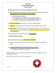 Image result for First Aid Project