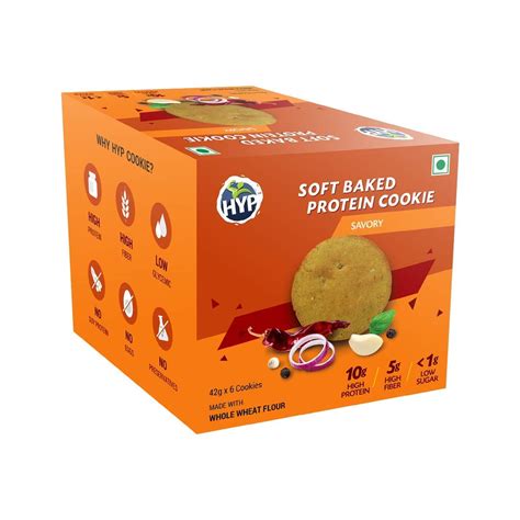 Buy HYP- Protein Cookies, Savory (6x42g) | 10g Protein per Cookie ...