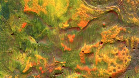 Yellow Green Paint Texture Canvas Spots 4K HD Abstract Wallpapers | HD ...