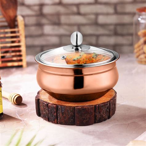 Buy FnS Relish Handi with Glass Lid – Medium (500ml)