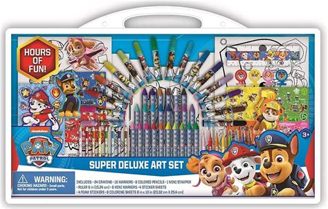Buy Paw Patrol Big Girls Super Deluxe Art Supplies Set with Coloring ...