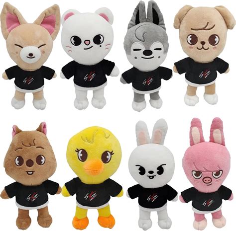 Buy YJYP Kpop Stray Kids Skzoo Plush Dolls Felix Hyunjin Bnagchan Changbin Home Sofá Desk Decor ...