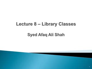 Library Classes 的图像结果