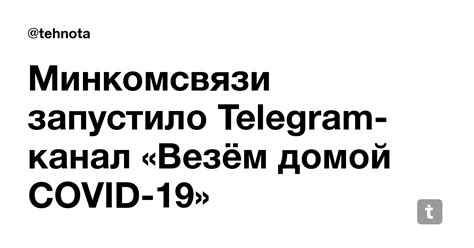 Минкомсвязи запустило Telegram-канал «Везём домой COVID-19» — Teletype