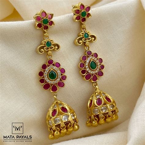 Ethnical Temple Gold Plated Jhumka – matapayals