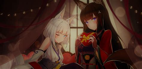 cat girl, anime, Azur Lane, anime girls, Kaga (Azur Lane), cat ears ...