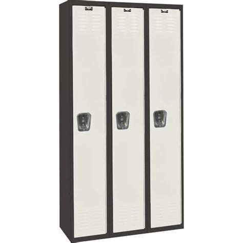 Hallowell Wardrobe Locker, 36 in W, 18 in D, 72 in H, (1) Tier, (3 ...