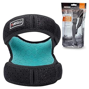 Buy Hueglo Double Patella Knee Strap Adjustable Neoprene Infrapatellar ...