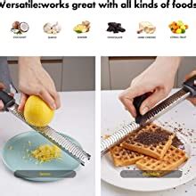 Spatlus Lemon Zester & Cheese Grater Parmesan Cheese, Lemon, Ginger ...