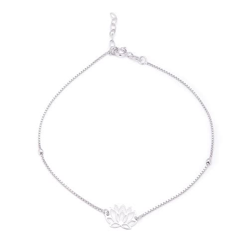 ZAVYA 925 Sterling Silver Designer Lotus Floral Rhodium Plated ...