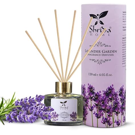 Shrida Lavender Garden Reed Diffuser Set – 120ml Glass Aroma Oil ...