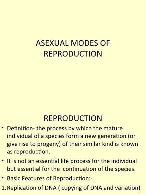 Asexual Modes of Reproduction | PDF | Sexual Reproduction | Ploidy