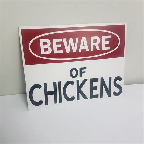 Chicken Coop sign beware of Chickens – Wainfleet Trading Post
