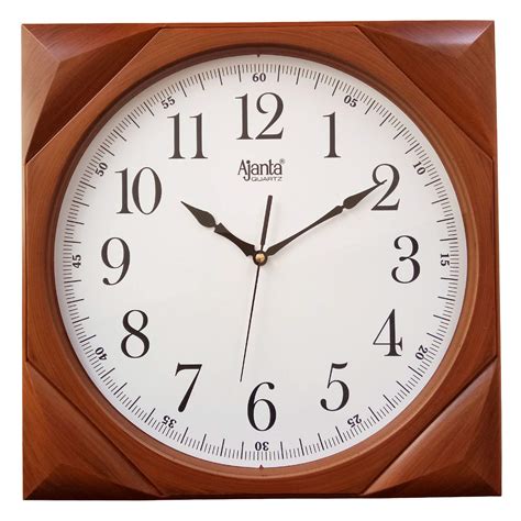 Buy Ajanta 8067 Quartz Plastic Analogue Wall Clock for Home (Teak Wood ...
