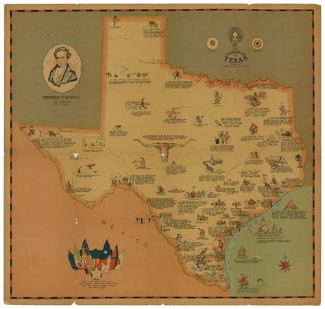 Spanish Historical Map Texas The Legacy