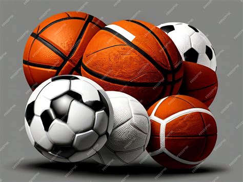 Vector Set of balls soccer basketball volleyball flat isolated ...
