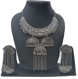 Shining Angel Oxidised Silver Silver Silver Jewellery Set Price in ...