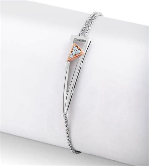 Designer Platinum Evara Rose Gold Diamond Bracelet for Women JL PTB 75 ...