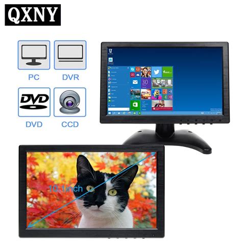 QXNY 10.1" LCD HD Monitor & Computer Display Color Screen 2Channel ...