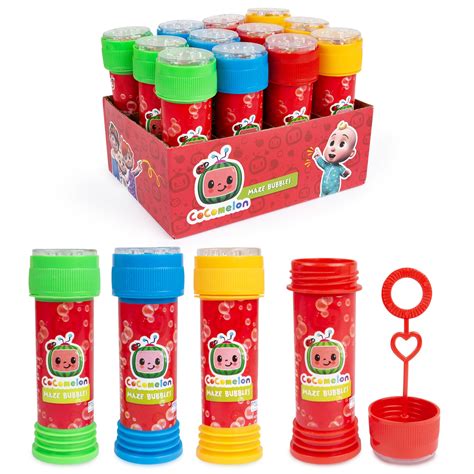 Cocomelon12 Pack Bubbles For Kids Bubble Solution With Maze Lid ...