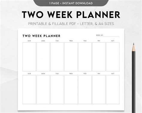 Image result for Two-Week Work Schedule Template