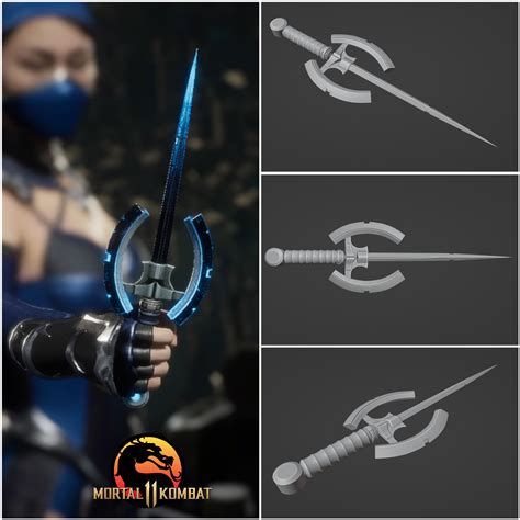 🗡️ Kitana's sai - Hotarus dagger from Mortal Kombat 11・ 3D File for ・Cults