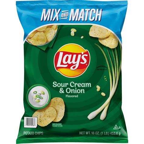 Lay's, Sour Cream & Onion Flavored, Potato Chips - SmartLabel™