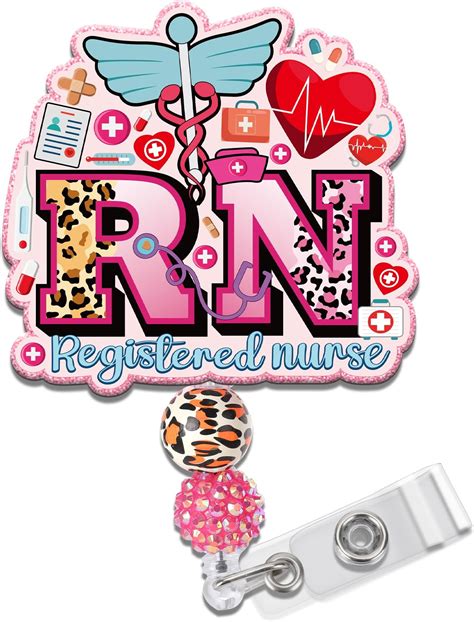 Amazon.com : RN Badge Buddy and Retractable Reel - Pink Registered ...
