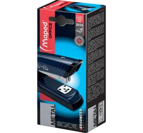Buy Maped Advanced Metal Half Strip Stapler 24/6-26/6, 7Y+ (Black ...