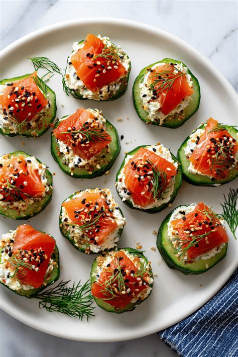Everything-Cucumber Smoked Salmon Bites