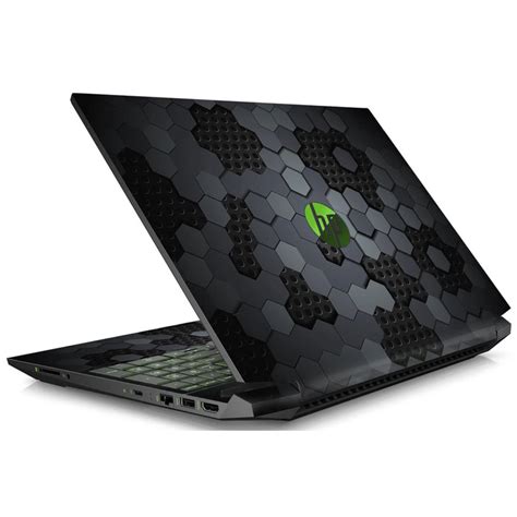 Dark Tech Perforated Hexagon Laptop Skin | 3D Embossed 3M Vinyl ...