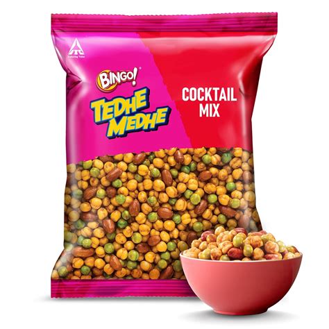 Bingo! Tedhe Medhe Cocktail Mix - Nuts Mix, Spicy Namkeen Mix - 180g ...