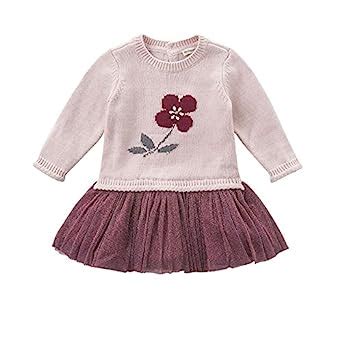 Buy DAVE & BELLA Spring Infant Baby Girl's Knitted Sweater Dress Kids ...