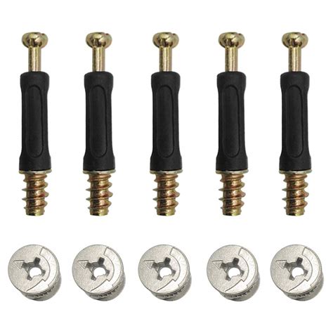 Wolfride 50 Sets Cam Lock Nuts and Cam Screws Furniture Connecting Cam ...