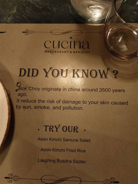 Menu at Cucina Restaurant and Banquet, Gandhinagar
