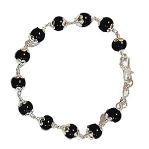 Buy SENDAN Original 925 silver karungali bracelet with cap for men and ...